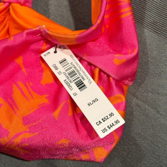 NWT VICTORIA'S SECRET Pink Palm Knotted Bralette Bikini Set Size XL & M - Picture 9 of 14